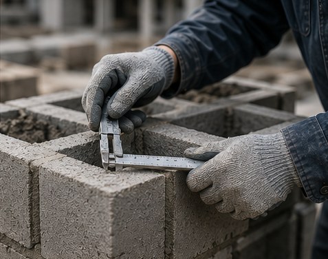 Qualitätskontrolle auf der Baustelle