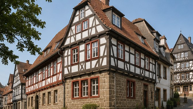 Architekt für Denkmalschutz in Hessen, sanierte historische Fassade