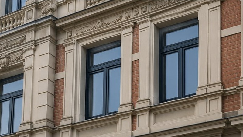 Energetische Sanierung an einer historischen Altbaufassade
