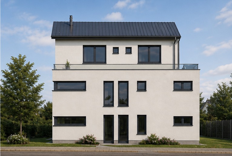 Wohnhaus Bad Nauheim, Nordansicht, Straßenseite