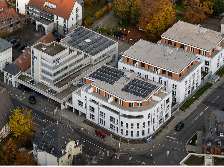 Volksbank Butzbach, Frontansicht fertiggestelltes Gebäude
