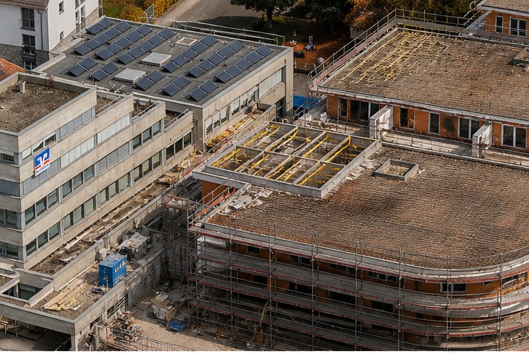 Vorher: Bauzustand Volksbank-Quartier Butzbach